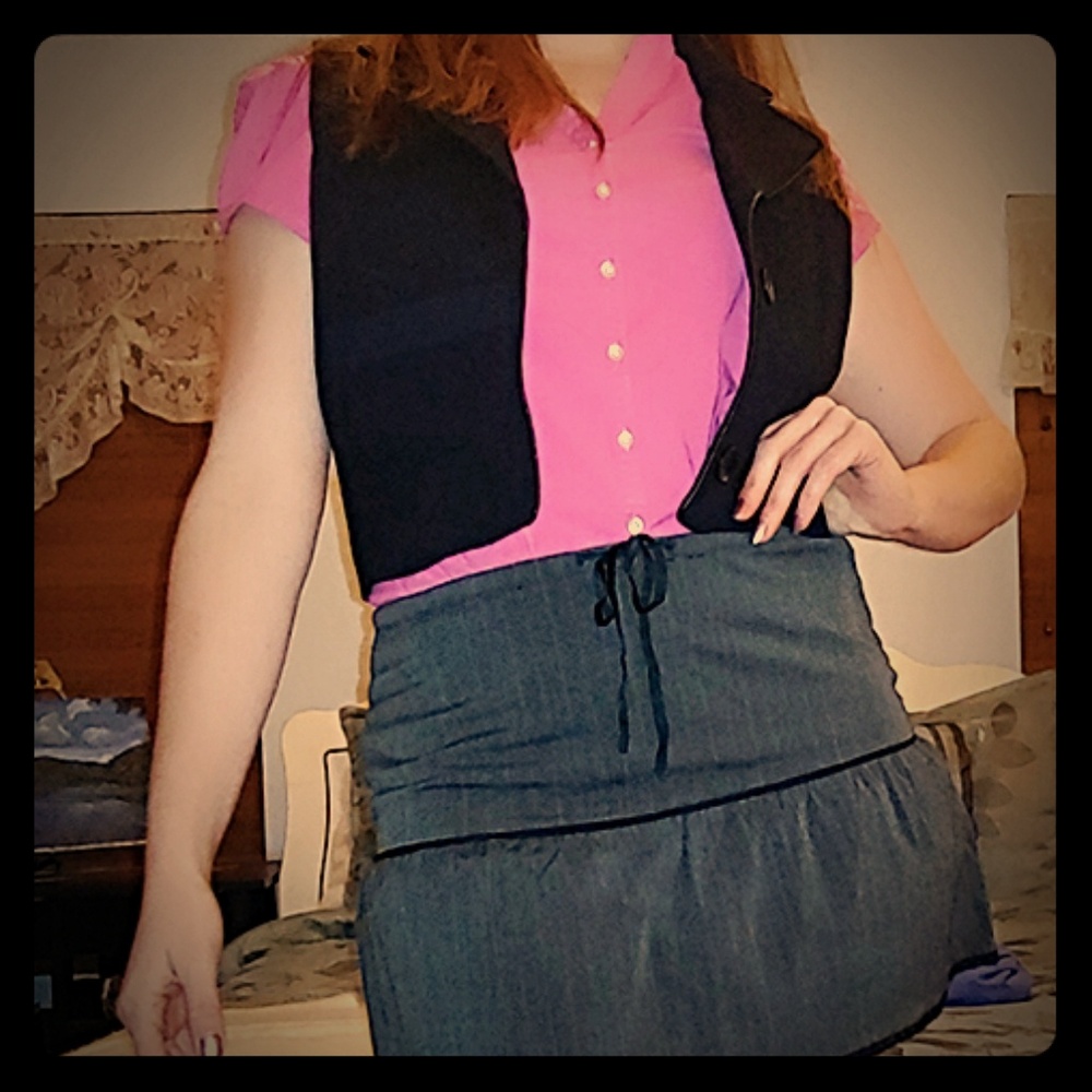 Hot pink work shirt